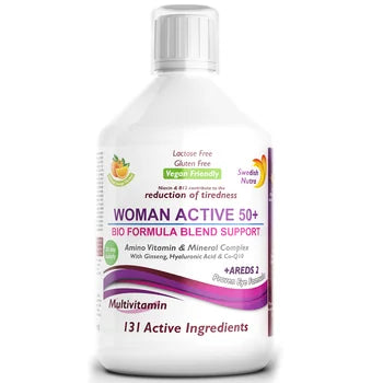 Multivitamins Woman Active 50+, 500ml, 131 active ingredients, Swedish Nutra