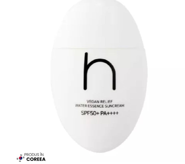Hamel Vegan Relief Water Essence Sun Cream SPF50+ – Hydrating Sunscreen with Centella & Niacinamide, 50ml