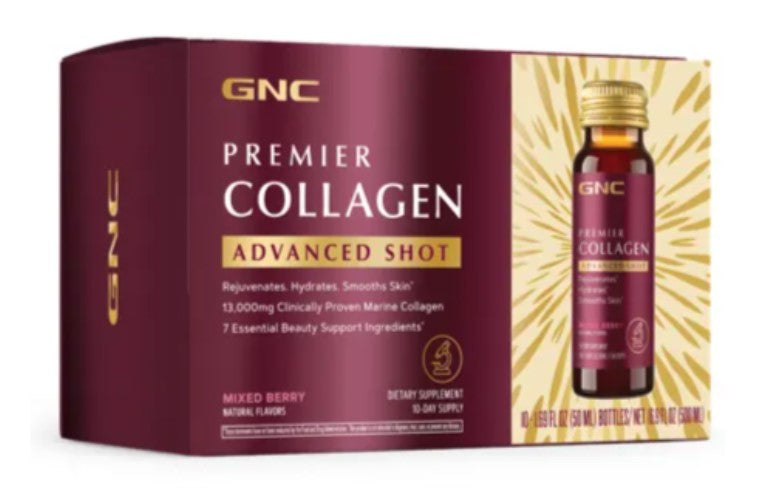 Premier Collagen Marine Peptide Shots 10×50 ml – Hydrolyzed Marine Collagen for Skin Hydration, Elasticity & Youthful Glow