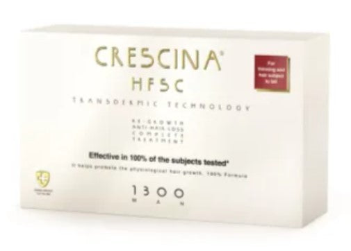 Crescina Transdermic HFSC 1300 Man – Advanced Dual-Action Hair Regrowth & Anti-Hair Loss Treatment