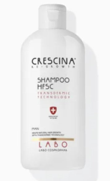 Crescina Re-Growth HFSC Transdermic Shampoo for Men 500ml – Intensive Hair Thinning Treatment with Stem-Engine