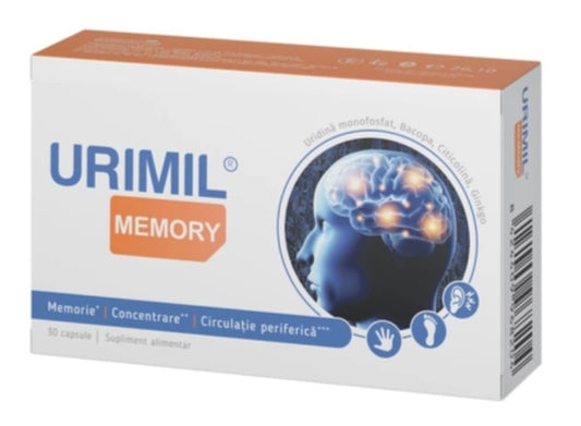 Urimil Memory 30 Capsules – Cognitive Support with Ginkgo, Bacopa & B-Complex