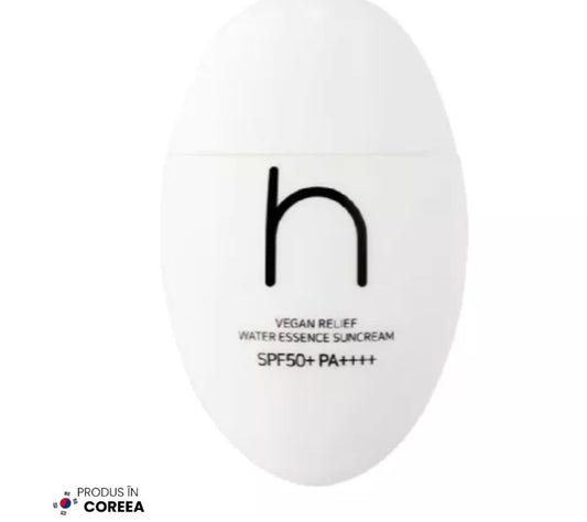 Hamel Vegan Relief Water Essence Sun Cream SPF50+ – Hydrating Sunscreen with Centella & Niacinamide, 50ml