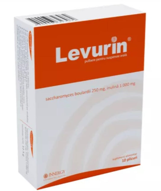 Levurin 10 Sachets – Saccharomyces boulardii & Inulin Probiotic for Digestive Health