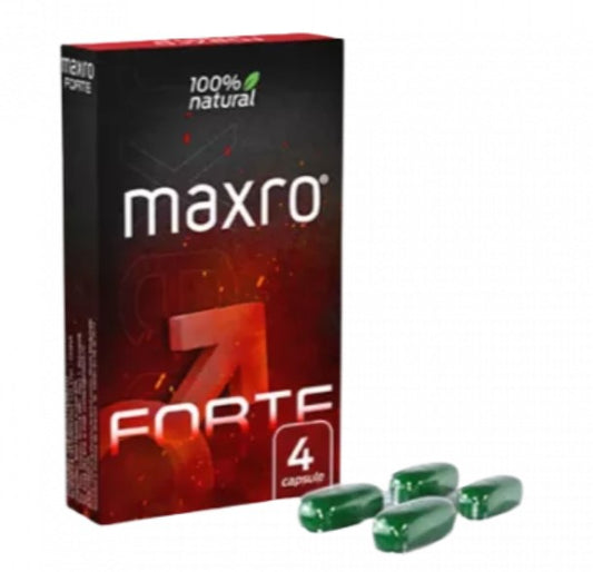 Maxro Forte – Natural Male Performance Enhancer with Herbal Extracts (4 Capsules)