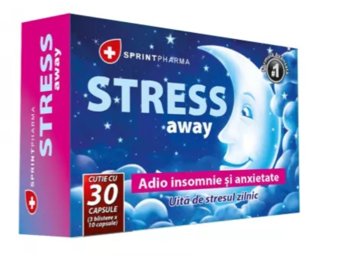 Stress Away – Natural Sleep & Stress Relief Supplement (30 Capsules)