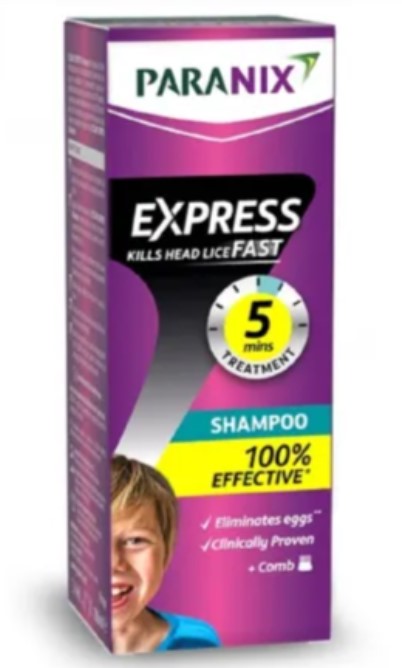 Paranix Express Rapid 200 ml + pieptene – șampon anti-păduchi, acțiune garantată în 5 minute