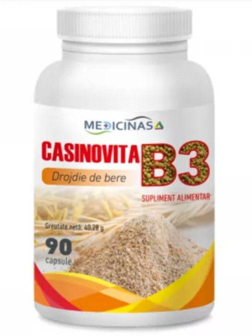 Casinovita B3 – 90 capsule pentru susținerea sistemului nervos și sănătatea pielii