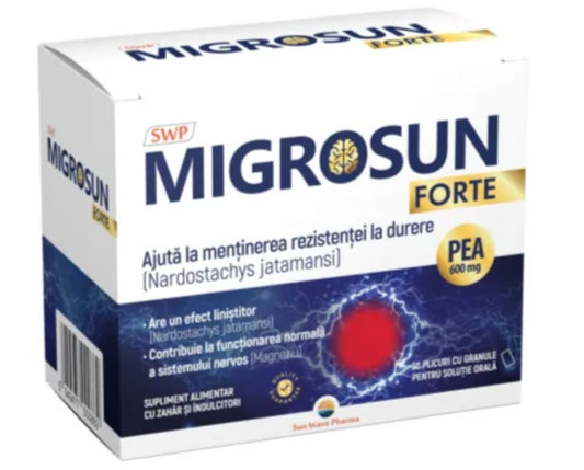 Migrosun Forte – 30‑Pack Oral Granules with PEA, Magnesium & CoQ10 for Pain Relief & Nervous System Support