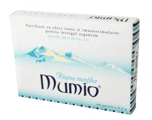 Mumio Mountain Resin 60‑Tablet Supplement – Pure Shilajit for Energy, Vitality & Bone Health