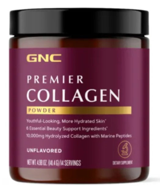 Premier Collagen Unflavored Hydrolyzed Peptide Powder 141 g – Bovine & Marine Collagen with Vitamin C, Biotin, Zinc & Copper for Skin, Hair & Joint Health