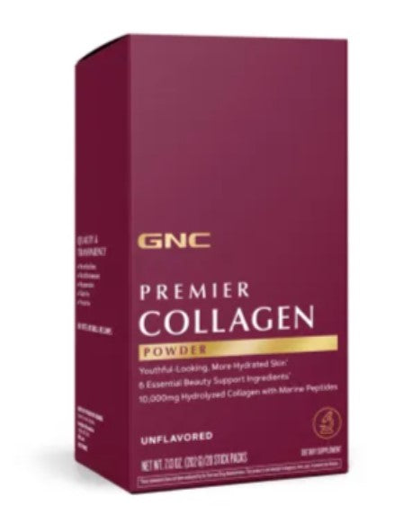 Premier Collagen Hydrolyzed Peptide Powder 20 Sachets – 10 g Bovine & Marine Collagen with Vitamin C for Skin, Hair & Joint Health