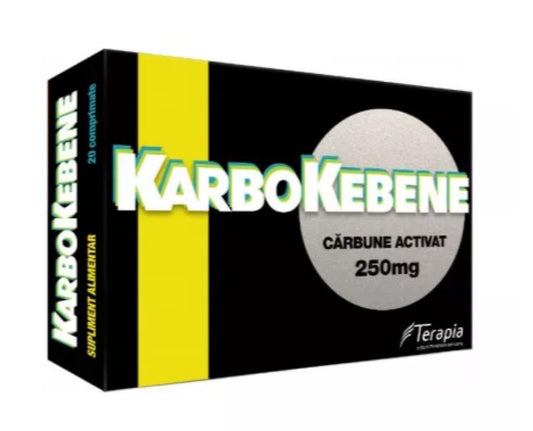 Karbokebene – Activated Charcoal for Bloating Relief, 20 Tablets
