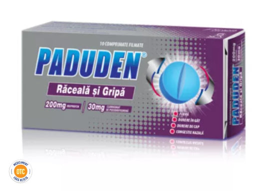 Paduden Cold & Flu 200 mg/30 mg – Symptom Relief, 10 Tablets
