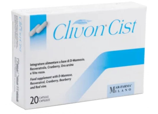 Clivon Cist – D-Mannose & Cranberry UTI Support, 20 Capsules