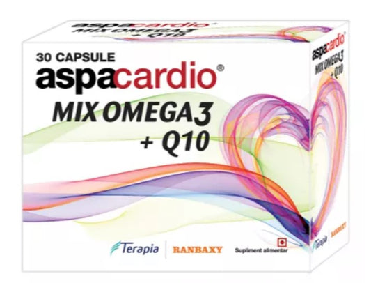 Aspacardio Mix – Omega-3 & CoQ10 Heart Support, 30 Capsules