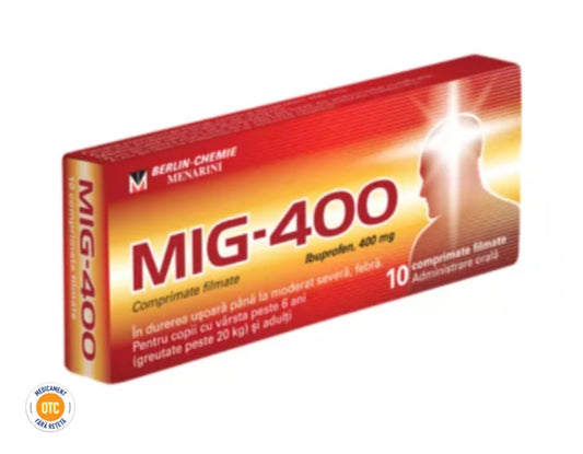 MIG 400 mg – Headache & Pain Relief, 10 Tablets
