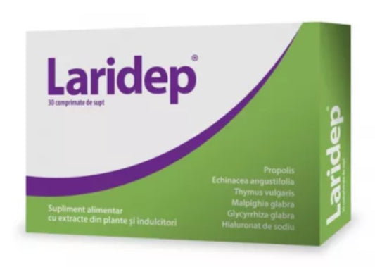 Laridep – Natural Sore Throat & Voice Support, 30 Lozenges