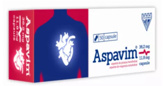Aspavim – Magnesium & Potassium Heart Support, 50 Capsules