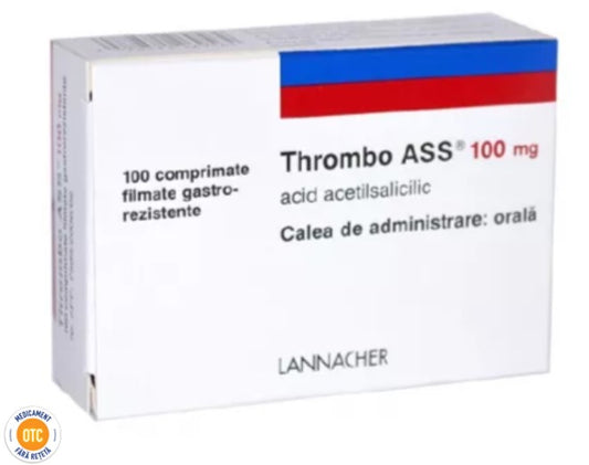 Thrombo ASS 100 mg – Antiplatelet & Cardiovascular Support, 100 Tablets