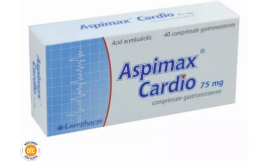 Aspimax Cardio 75 mg – Heart Protection & Antiplatelet Support, 40 Tablets