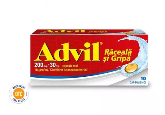 Advil Cold & Flu 200 mg/30 mg – 10 Fast-Acting Softgels