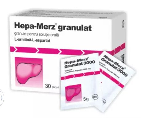 Hepa-Merz Liver Detox & Encephalopathy Support – L-Ornithine-L-Aspartate, 30 Sachets