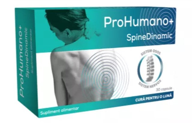 ProHumano+ SpineDinamic – 30 Capsules – Comprehensive Support for Peripheral Nervous System and Musculoskeletal Health with UMP, CMP, and Essential Vitamins