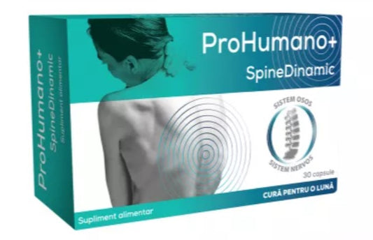 ProHumano+ SpineDinamic – 30 Capsules – Comprehensive Support for Peripheral Nervous System and Musculoskeletal Health with UMP, CMP, and Essential Vitamins