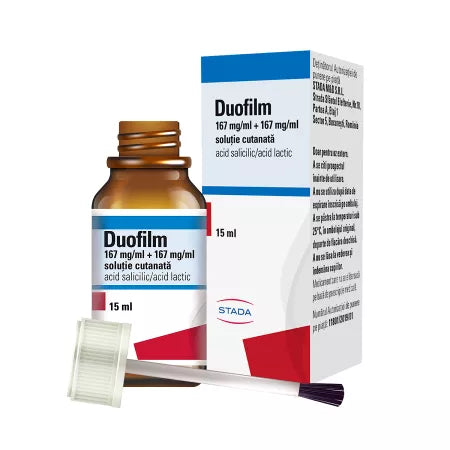 Duofilm cutaneous solution for warts, 167 mg/ml + 167 mg/ml, 15 ml, Stada