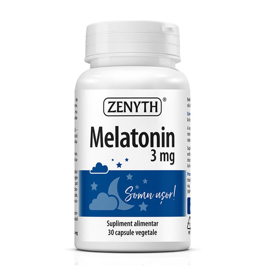 Melatonin, 3 mg, 30 vegetable capsules - Natural Supplement, helps with a Peaceful Sleep