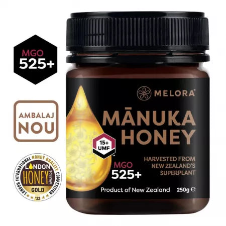 Melora Manuka Honey MGO 525+ (UMF 15+) – 250g | Premium Raw Honey from New Zealand