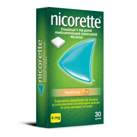 Nicorette Freshfruit anti-smoking gum, 4 mg, 30 pieces, Mcneil