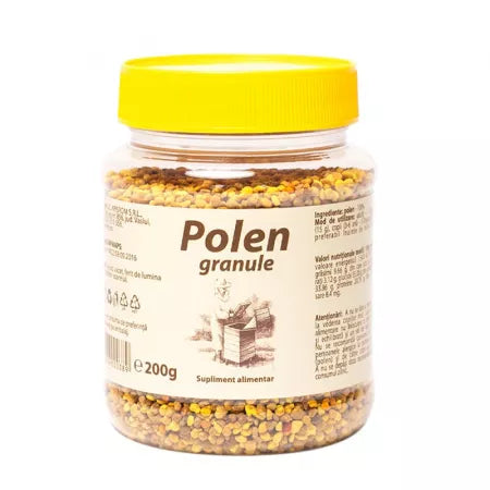 Pollen granules, 200g, Apisrom - Premium supplements for energy, immunity, skin, fertility.
