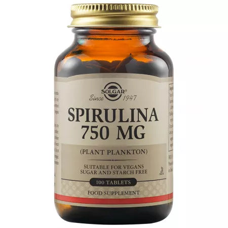 Solgar Spirulina 750 mg – Nutrient-Dense Superfood Supplement, 80 Capsules