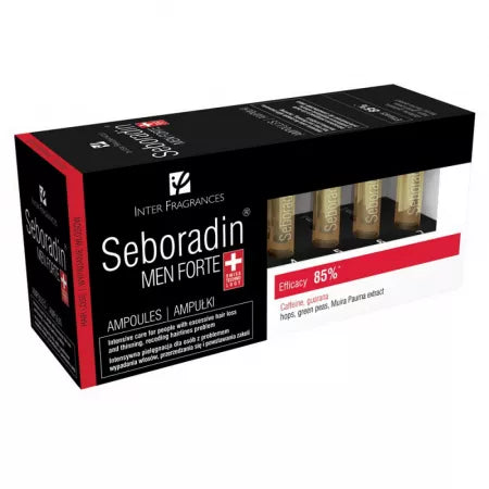 Men's treatment against hair loss and thinning Men Forte, 14 ampoules x 5.5 ml, Seboradin