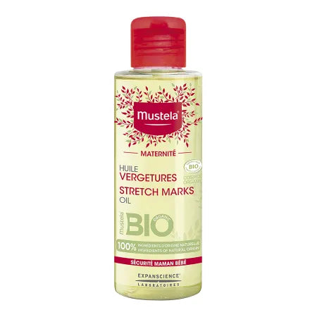 Mustela Maternité Stretch Marks Oil – 105ml | Organic, Fragrance-Free Pregnancy Care